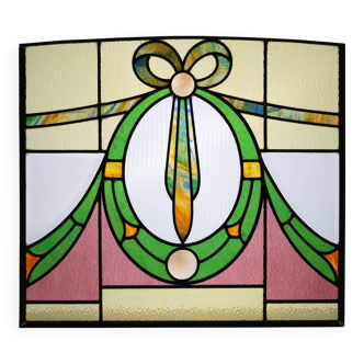 Art Deco Stained-Glass Panel, Belgium ca. 1920