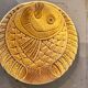 Vintage barbotine plates with fish decoration, 22 pieces.