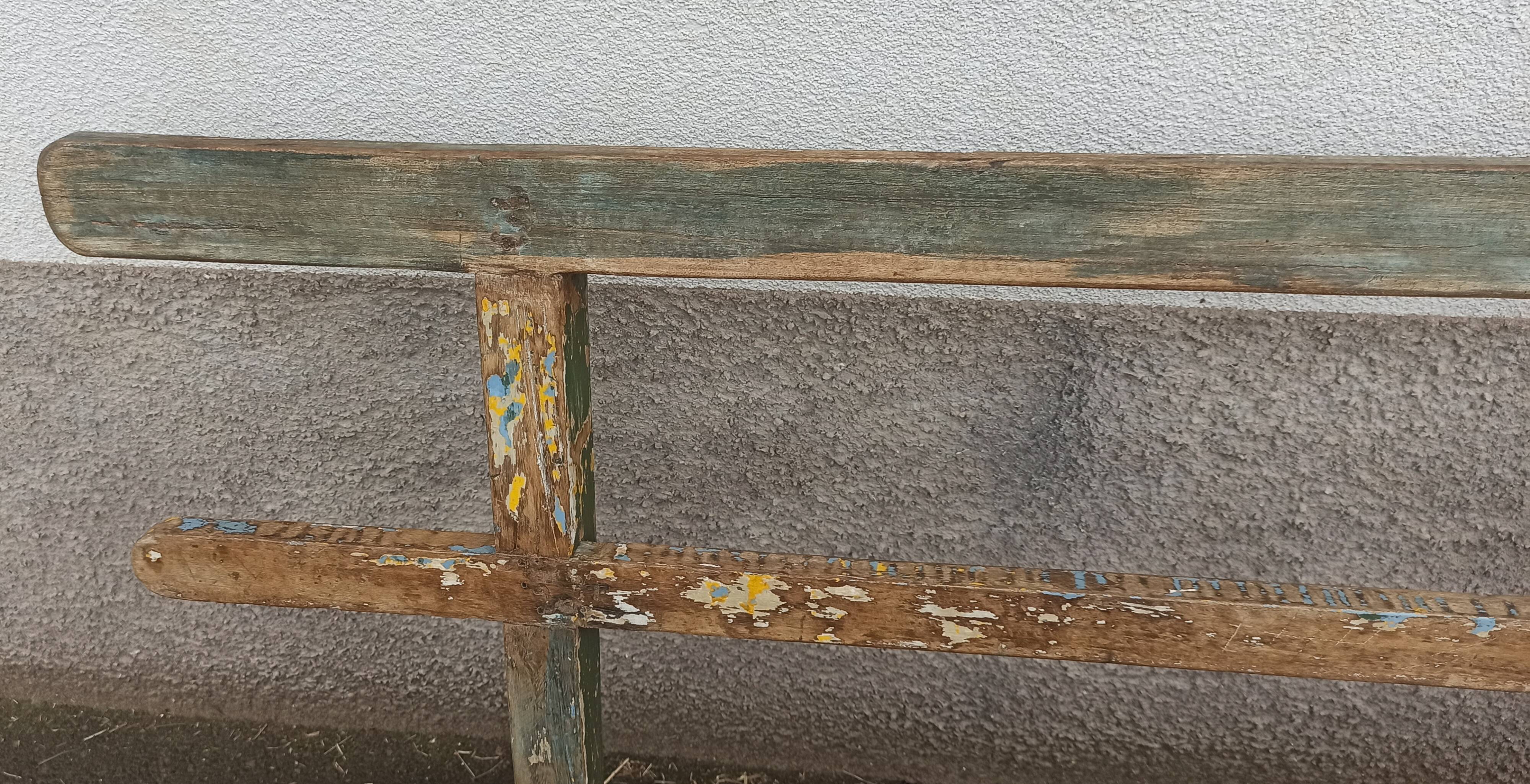 Old wooden bench with beautiful patina