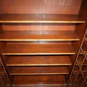 Monumental glass library in Victorian hardwood.