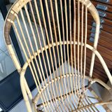 Old vintage rattan chair