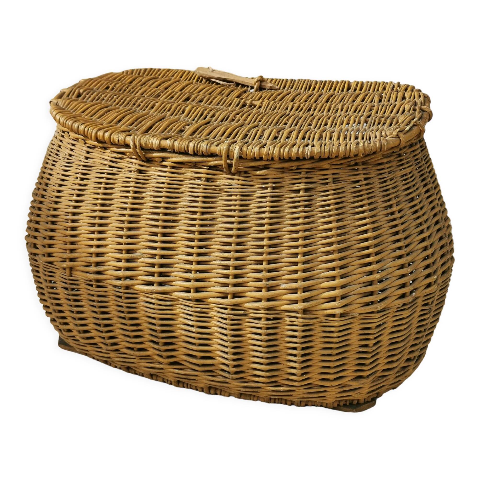 Panier vintage en rotin pour velo