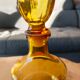 60's yellow glass decanter