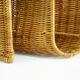 Magazine holder  in rattan wicker, wave shape 70s