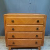 Vintage chest of drawers with 4 drawers compass feet
