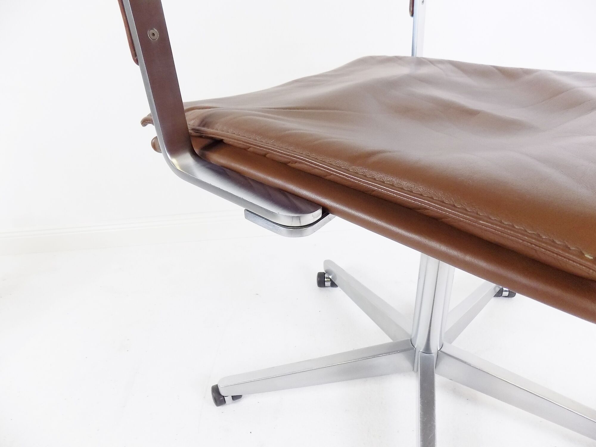 Fauteuil de bureau en cuir Walter Knoll Art Collection par Rudolf Glatzel