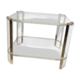70s plexiglass serving trolley