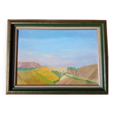 Paysage sur toile XXème