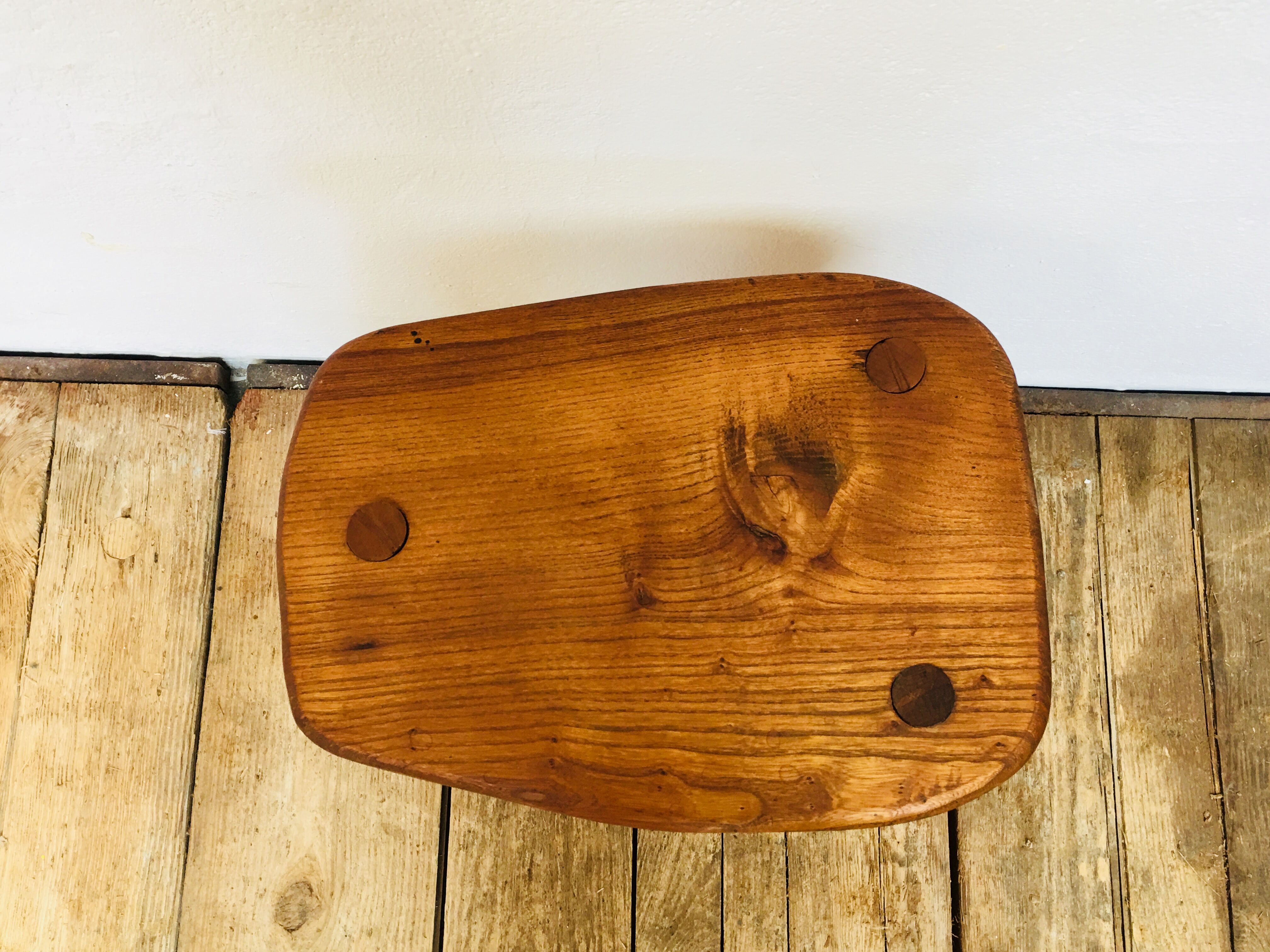 Wooden tripod stool