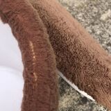 Chuff pouf in brown moumoute, 1970s