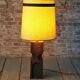 Art Deco Floor Lamp in Oak and Cork, Czech, 1920s