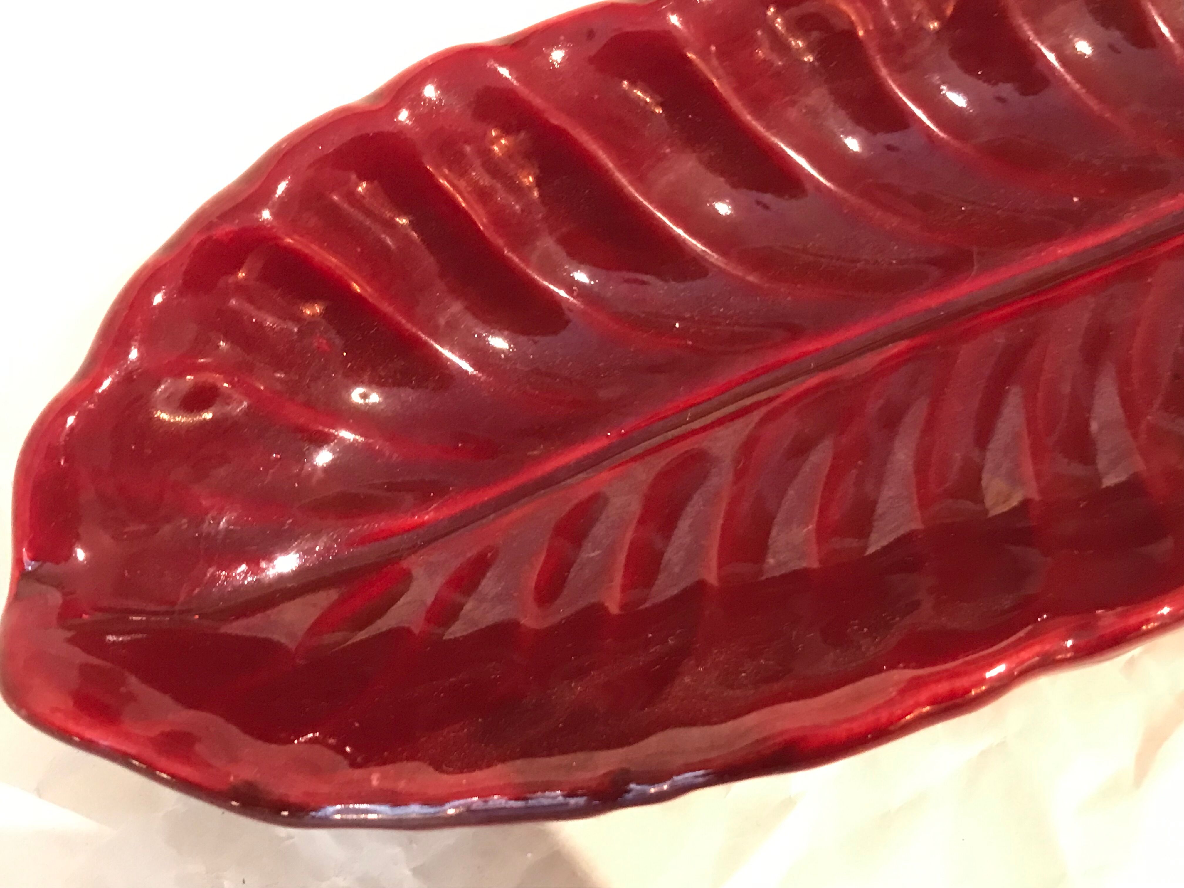 Cup sheet Vallauris A Ferlay 1950 red ceramic