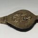 Louis XVI Style Chimney Bellows in Repoussé Brass with Female Effigy