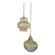 Vintage amber cascading suspension globes