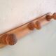 Vintage three-headed wooden coat rack from the 60s and 70s