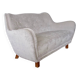 Grey velvet buttoned sofa by Levi's Mobelafarr