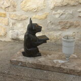 Lampe de table art déco dog