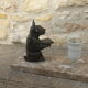 Art deco dog table lamp