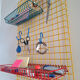 Vintage organiser, storage grid, wall cabinet