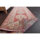1970s Vintage Turkish Hand-Knotted Wool Cotton Red Runner Rug 82x334