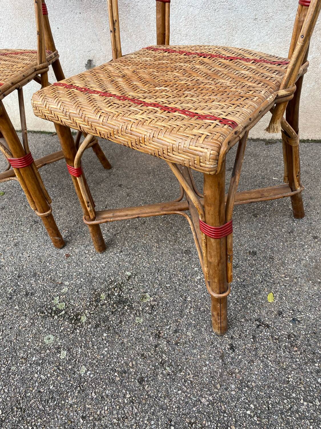 Rattan chair duo