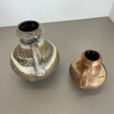 Set of two pottery fat lava vases by Scheurich, Germany, 1970s