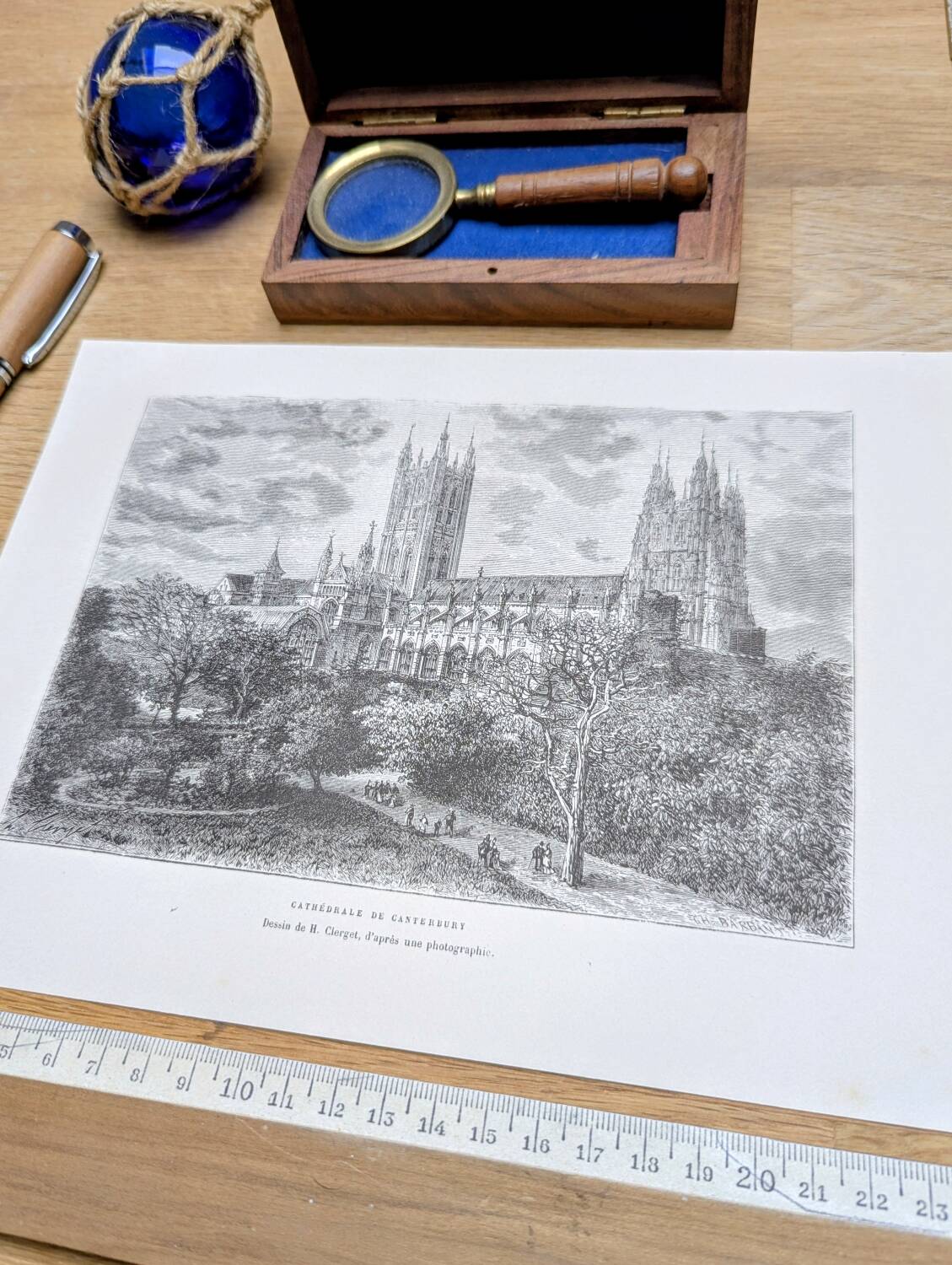 La cathédrale de Canterbury, illustration imprimée en 1879.