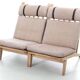 Pair of Scandinavian armchairs GE 375, with 1 pair of armrests.
