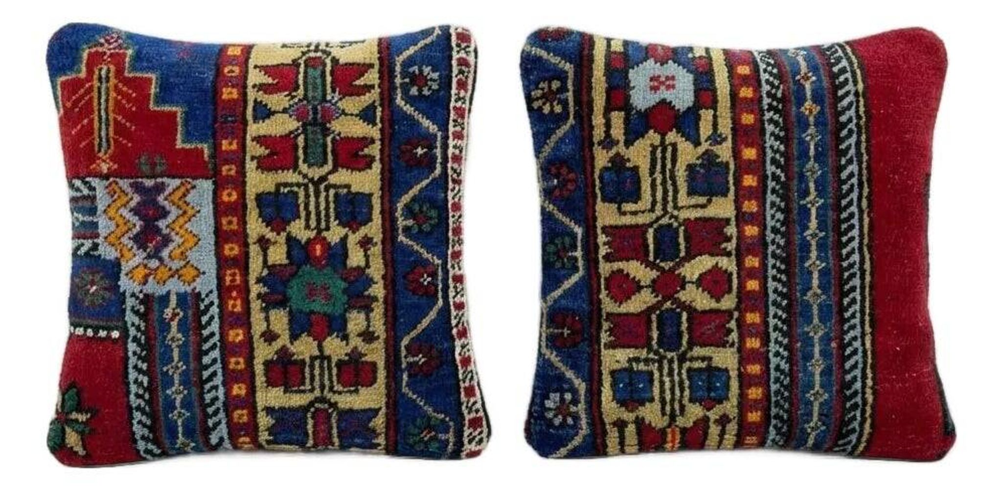 Set of 2 vintage Turkish cushion covers 41x41 cm