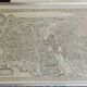 Affiche ancien plan de Paris - cadre inox