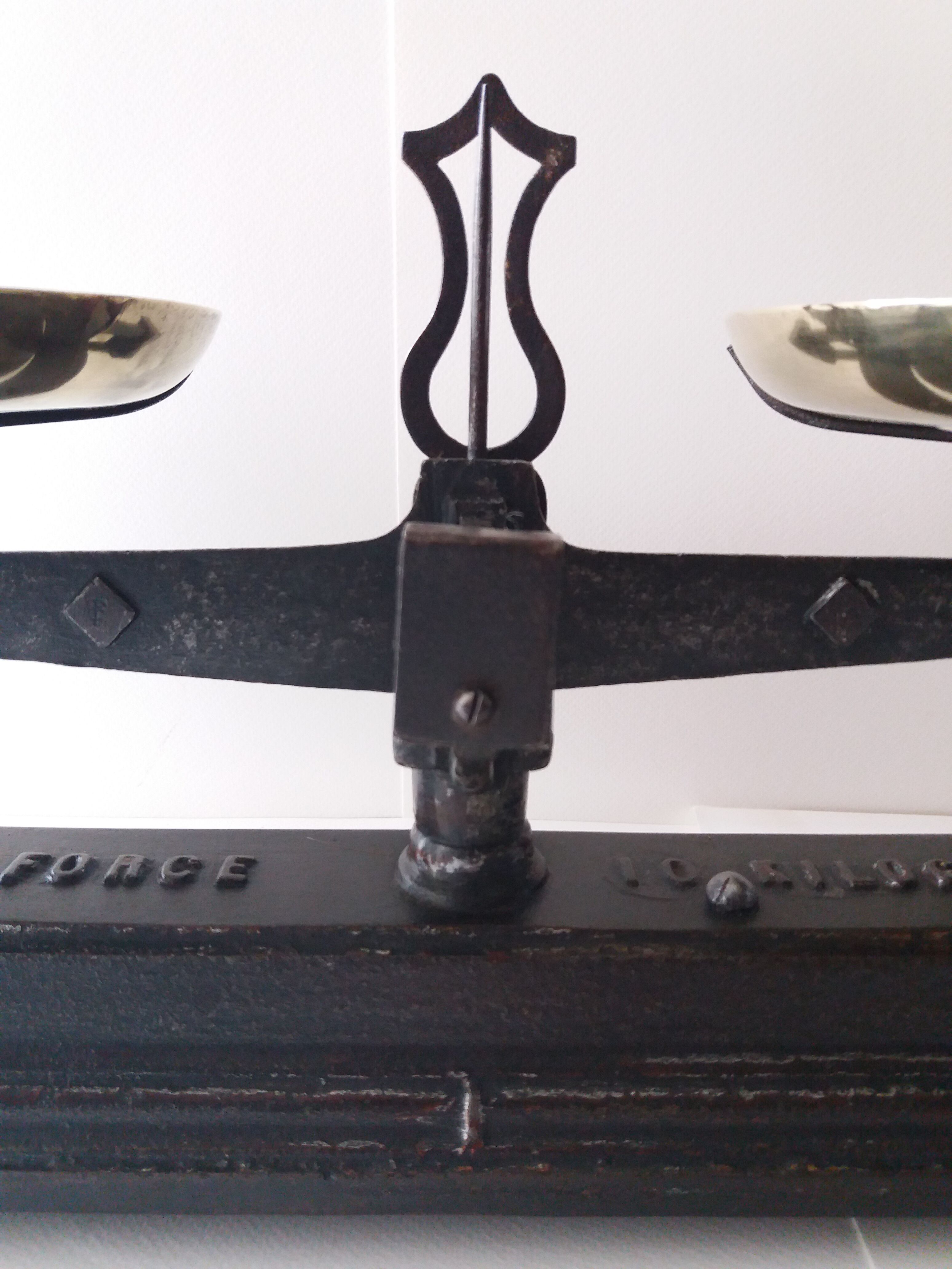 Cast iron and brass balance