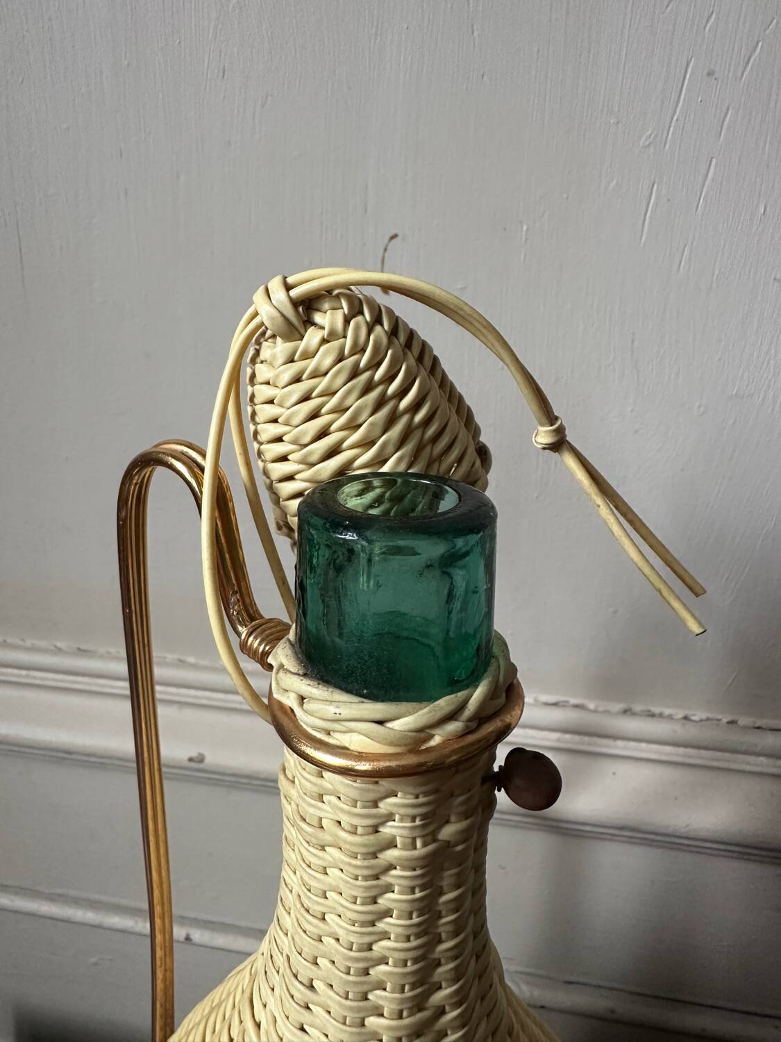 Scoubidou bottle from the 60s