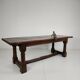 Solid English oak dining table – 20th century with beautiful grain & patina