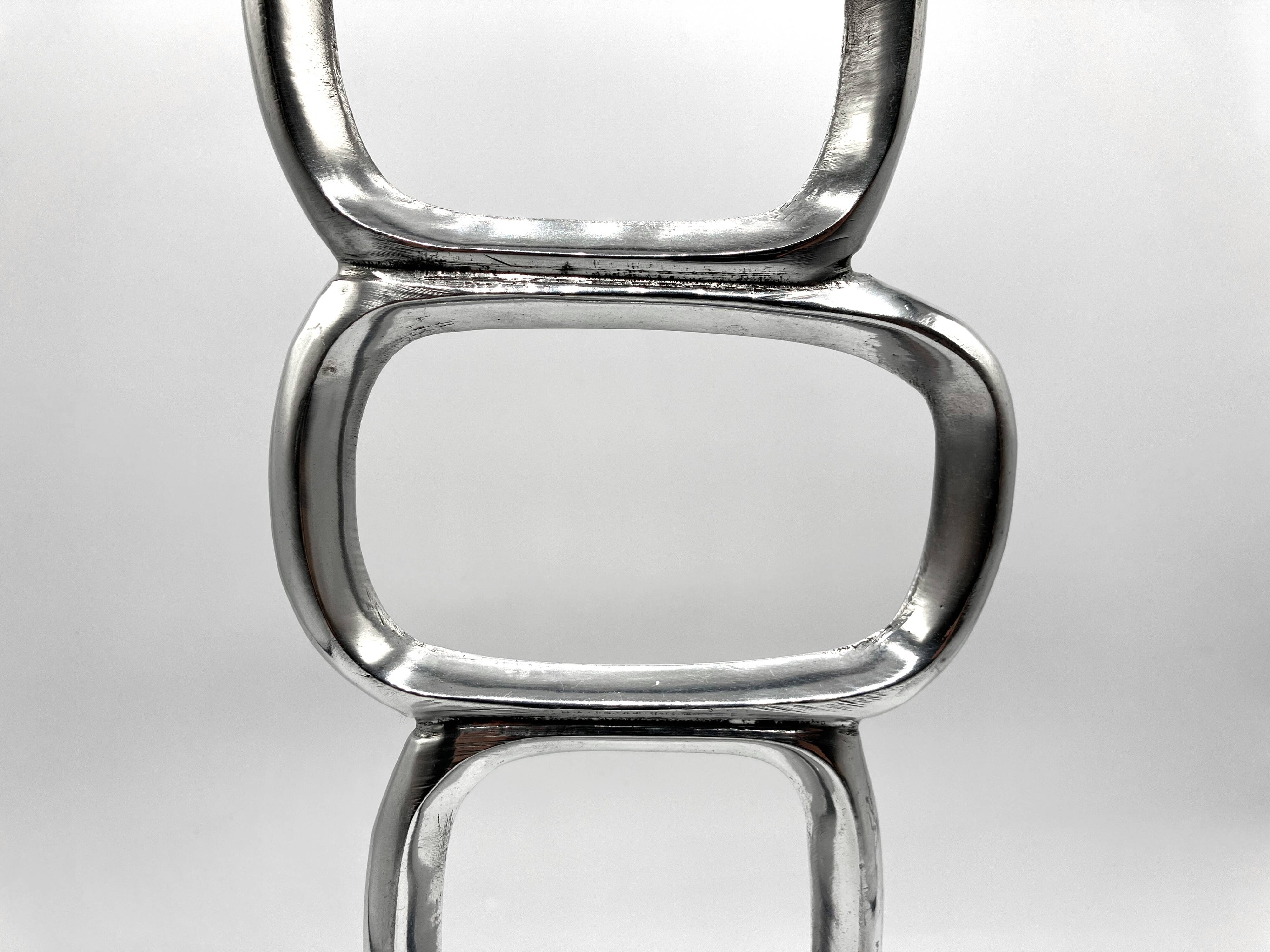 Modernist cast aluminum candle holder • 1980