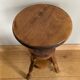 Rotating stool in solid wood, tripod base, 20th century