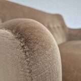 1970s, Danish 2 seater sofa, original condition, green furniture velour.