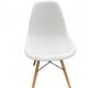 6 white DSW chairs by Vitra