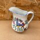 Antique Deshoulleres Deswarte Pitcher White Ceramic Painted Decor Vintage