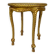 Antique 60s Hollywood Regency gilded and twisted wood table, pedestal table