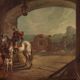 Italian painting signed Mattia Traverso, genre scene