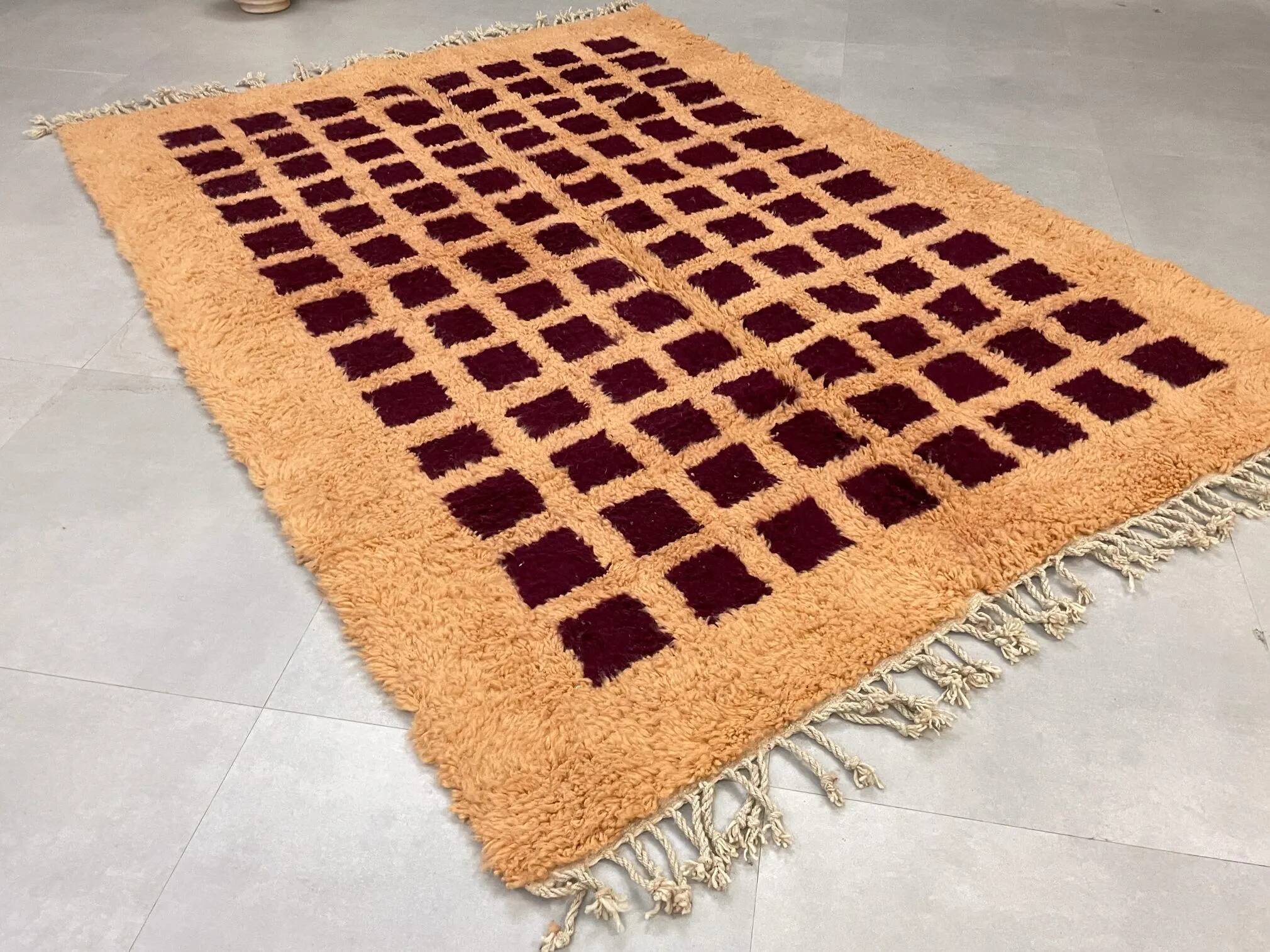 Handmade wool rug Morocco 3 x 2 m