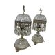 Set of 2 vintage crystal table lamps / mini lamps