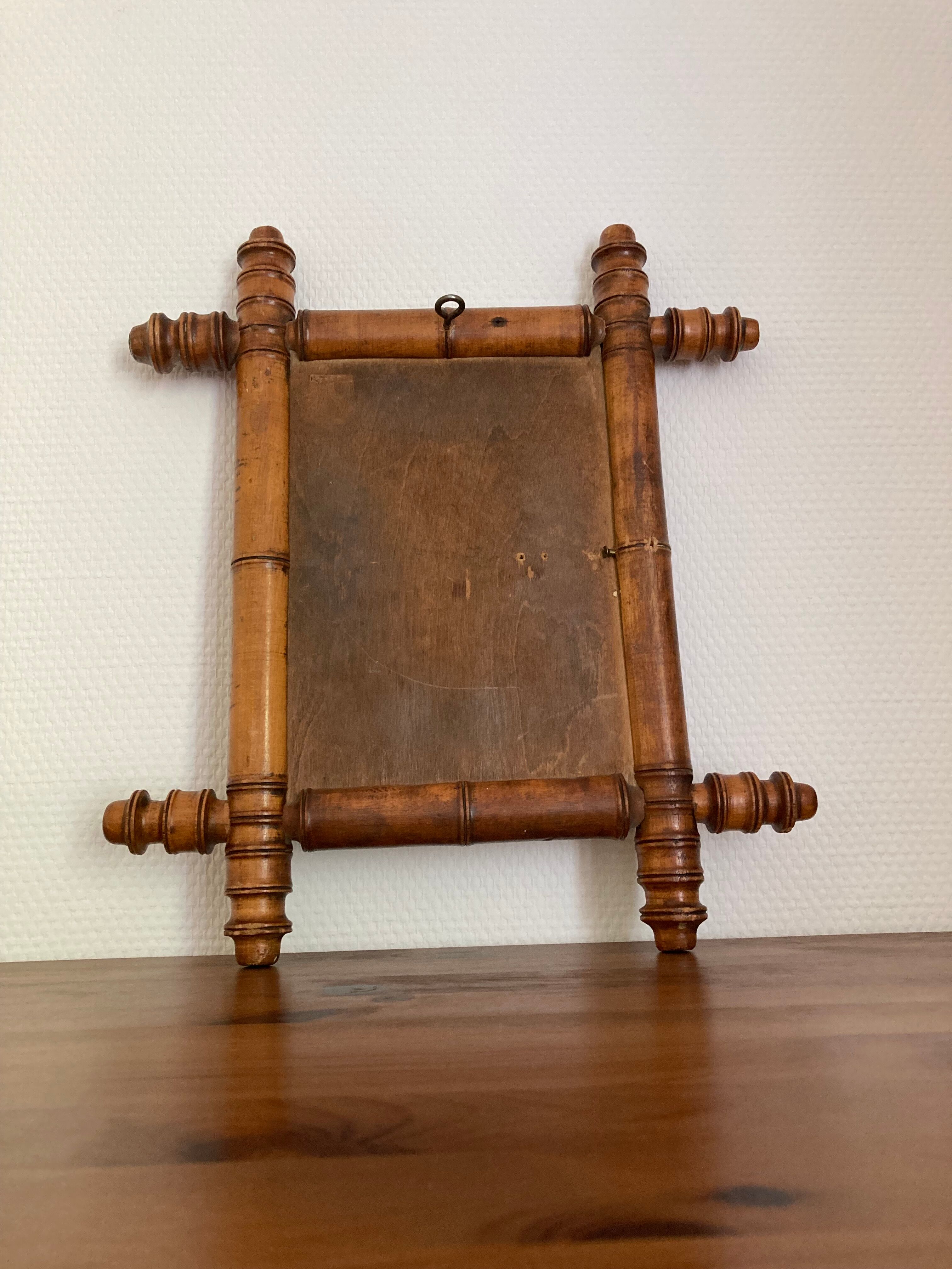 Bamboo mirror 38x33