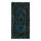 Overdyed Wool Vintage Handmade Carved Rug 169 cm x 288 cm