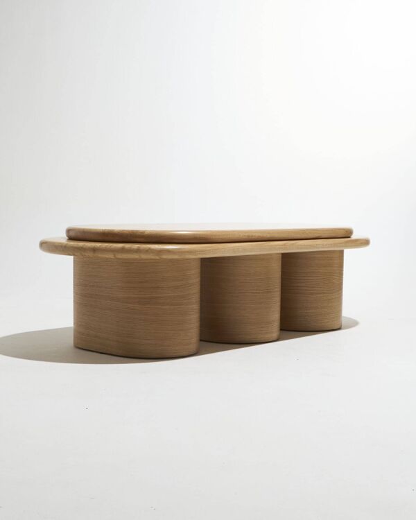 Table basse Element V en bois de chêne par Vincent Mazenauer