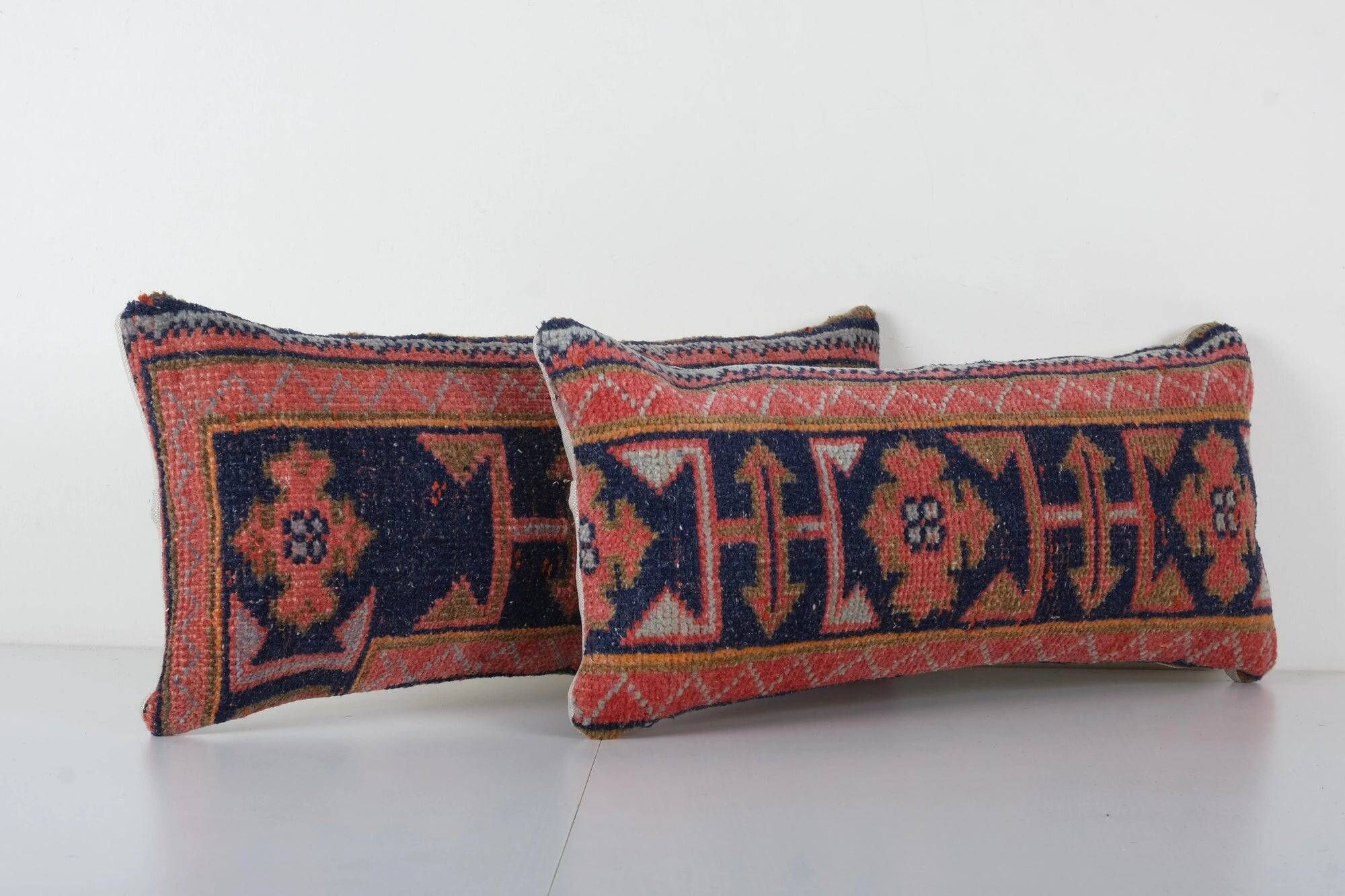 Set of 2 vintage Turkish cushion covers 25x61 cm