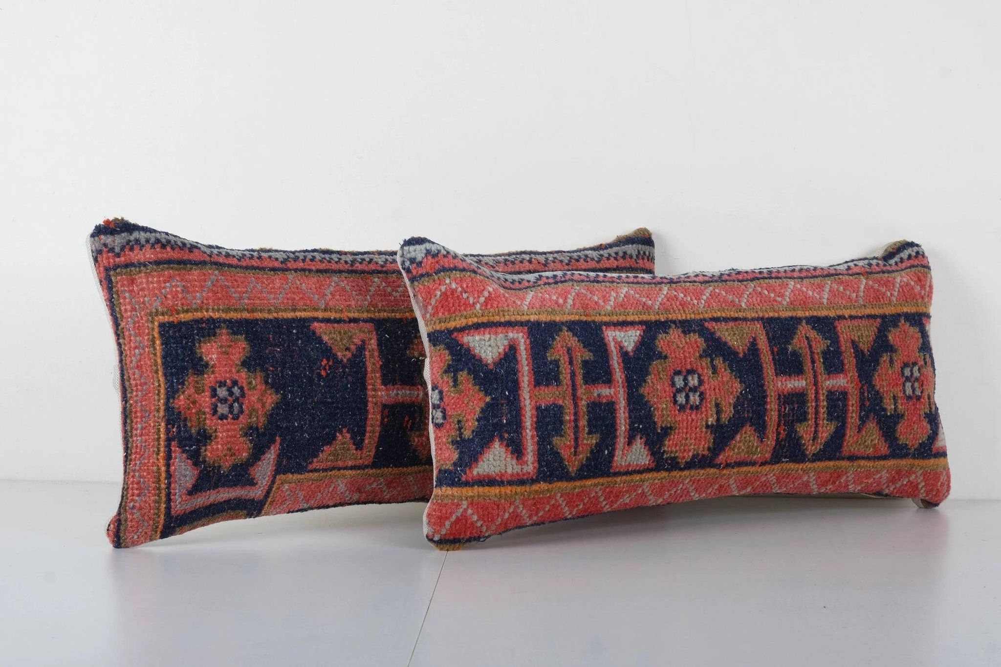 Set of 2 vintage Turkish cushion covers 25x61 cm