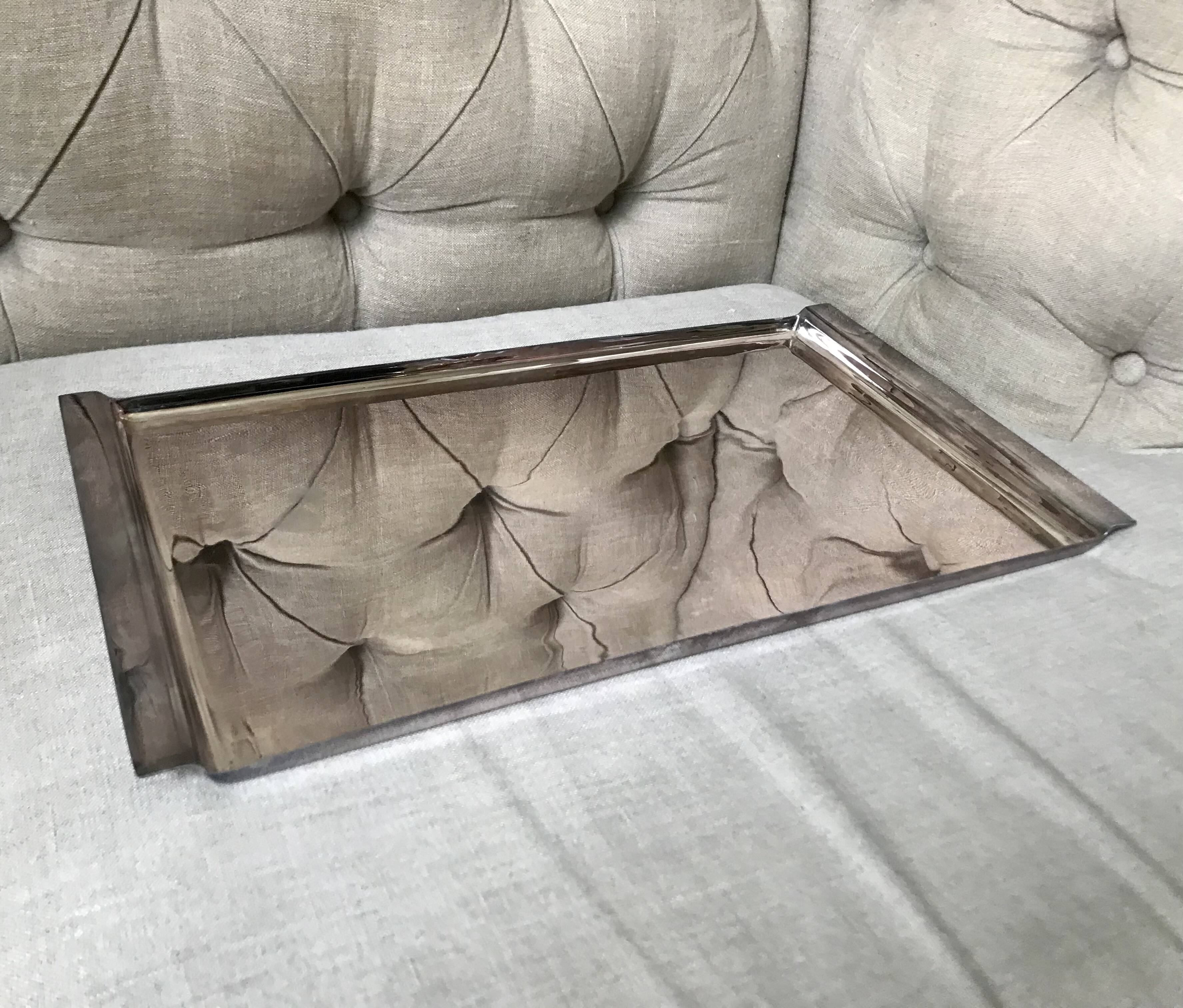 Paola navone silver metal tray for egizia