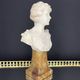Bust of a young woman in carved alabaster – Art Nouveau style