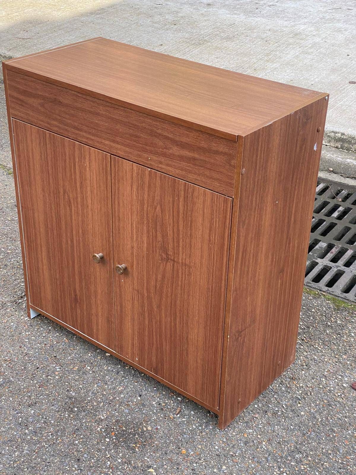 1980s Scandinavian wooden shoe storage cabinet dresser